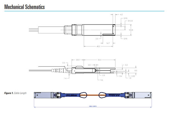 56Gb/S QSFP+ Mellanox Fdr 100g AOC Cable MC220731V-005