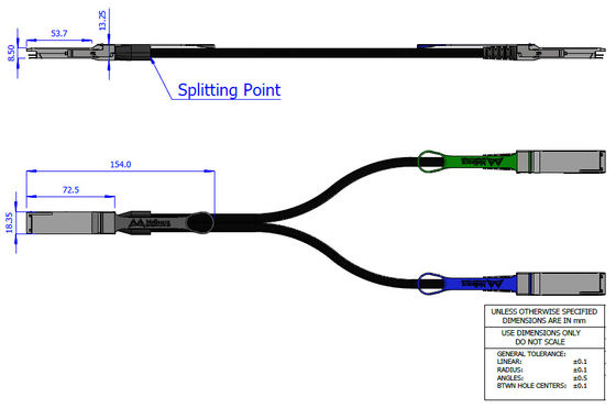 2m HDR100 Mellanox DAC Cable Direct Attach Fiber Cable MCP7H50-H002R26 MCP7H50-V0xxR QSFP56