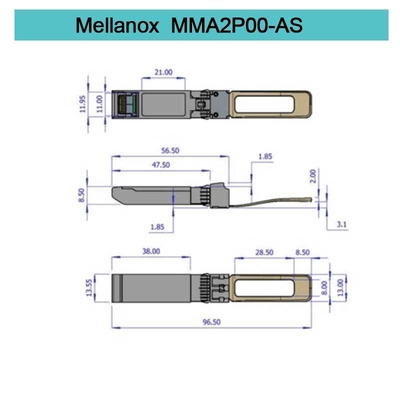 Pluggable Mellanox SFP Transceiver Module MMA2P00-AS 25GbE LC-LC SR Up To 100m