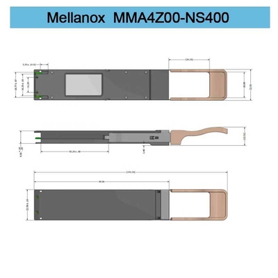 MMA4Z00-NS400 MELLANOX QSFP 400Gb/S Single Port Multimode SR4 50m