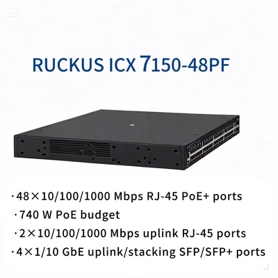 Ruckus Network Switch Icx7150-48PF-4X1g with Enhanced Poe+