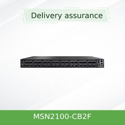 2 Core Short Depth Mellanox SN2000 Switch MSN2100-CB2F 100GbE 1U 16 QSFP28 Ports 2 AC PSUs X86