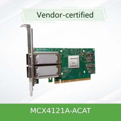 Mellanox ConnectX-4 Lx EN MCX4121A-ACAT Dual-Port 25GbE SFP28 Network Interface Card with RDMA and RoCE Support