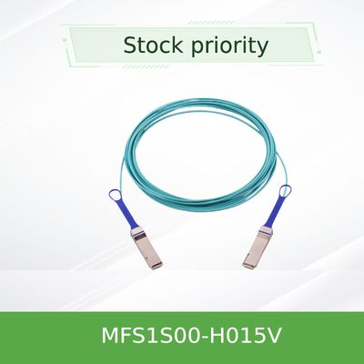 NVIDIA MFS1S00-H015V 200Gb/s QSFP56 Active Optical Cable - 15m Extended Reach AOC for HDR InfiniBand & 200GbE
