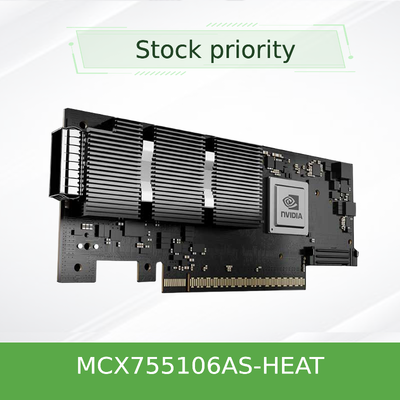 Nvidia ConnectX-7 MCX755106AS-HEAT Network Card with PCIe Gen5 OSFP56 Interface and Hardware-Accelerated RDMA
