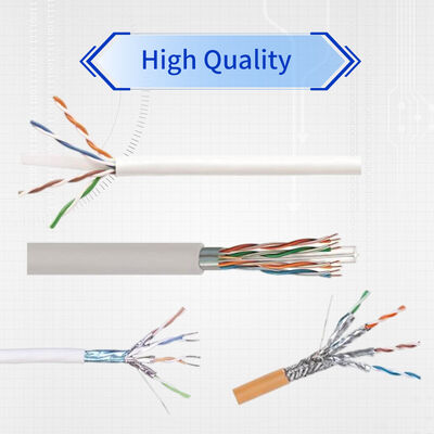 Category 6 U/UTP Network Cable with 24AWG Solid Conductors 4 Pair Count and 305 m Length for High-Speed Data Transmission