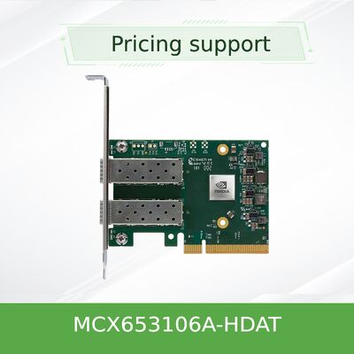 NVIDIA  mellanox ConnectX-6 MCX653106A-HDAT Dual-Port 200Gb/s InfiniBand Smart Adapter –PCIe 4.0 x16, In-Network Computing