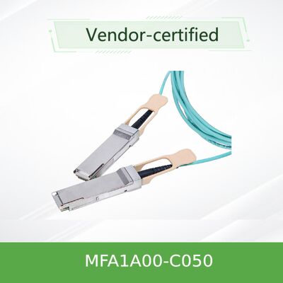 NVIDIA MFA1A00-C050 100Gb/s QSFP28 Active Optical Cable 50m LSZH AOC for Ethernet