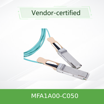 NVIDIA MFA1A00-C050 100G QSFP28 MMF AOC 100GbE Active Optical Cable 50m