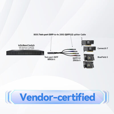 NVIDIA MMA4Z00-NS400 400G OSFP SR4 multimode transceiver 4-channel 100G-PAM4