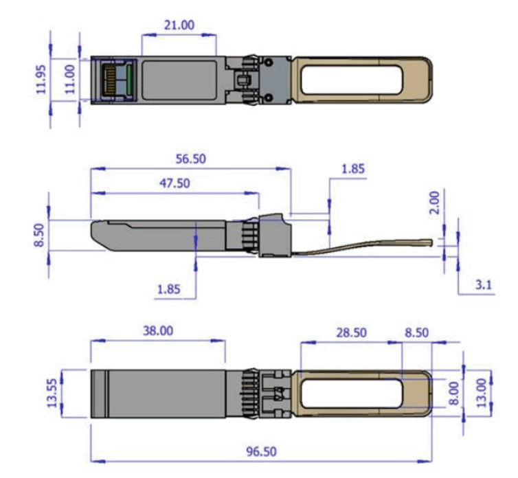 40GbE DDMI Mellanox Optical Transceiver QSFP+ 850nm MMA1B00-B150D MPO SR4 up to 150m