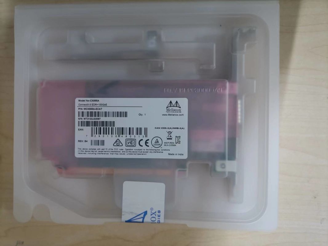 Mellanox Network Card VPI Mellanox 100gbe Nic Adapter Card MCX555A-ECAT ConnectX-5 EDR 100GbE