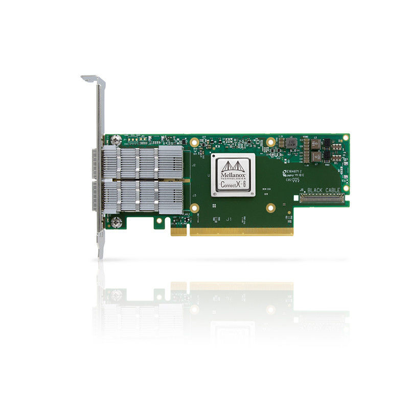 Dual Port Ethernet HDR 200GbE Mellanox Network Card VPI Adapter MCX653106A-HDAT ConnectX 6 QSFP56
