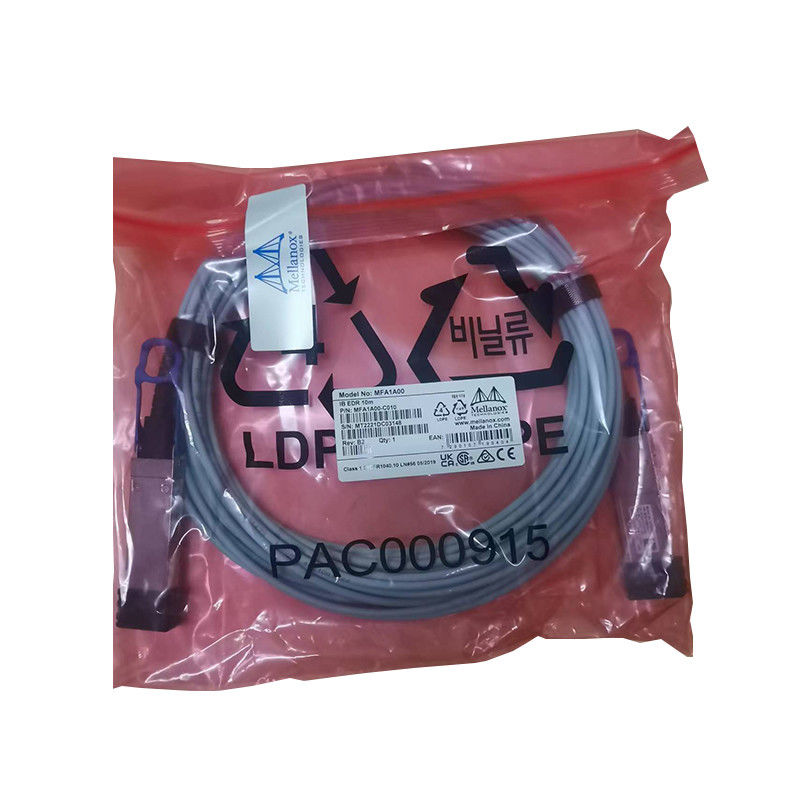 VCSEL Based QSFP Mellanox AOC Cable MFA1A00-E015 IB EDR Up To 100Gb/S