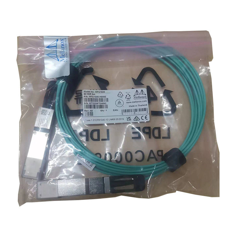 Nvidia Mfs1s00-Hxxxv 200GB/S Qsfp56 Mmf Aoc Mfs1s00-H010e Active Optical Cable, up to 200gbps, Qsfp56 to Qsfp56