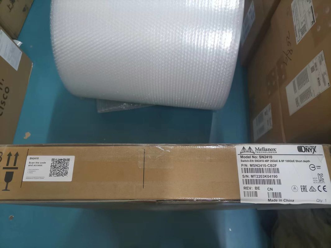 MSN2410-CB2FC Mellanox sN2410Mellanox Network Switch Cumulus Linux 48 SFP28 Ports 8 QSFP28 Ports