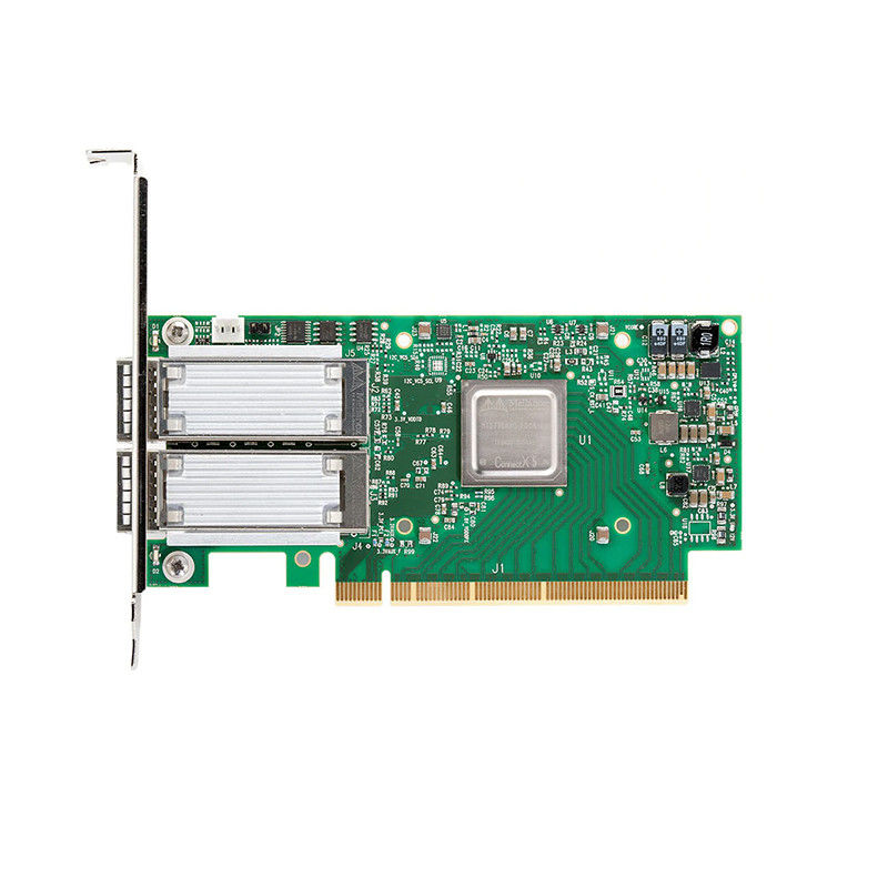 100GbE NIC Mellanox Network Card MCX516A-CCAT Dual-Port QSFP28 PCIe3.0x16