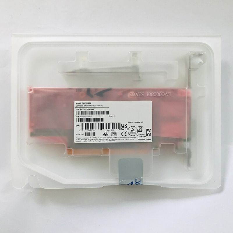 MCX653106A-ECAT Mellanox 100gb Nic ConnectX- 6 VPI Hdr100 Edr Ib Dual Port
