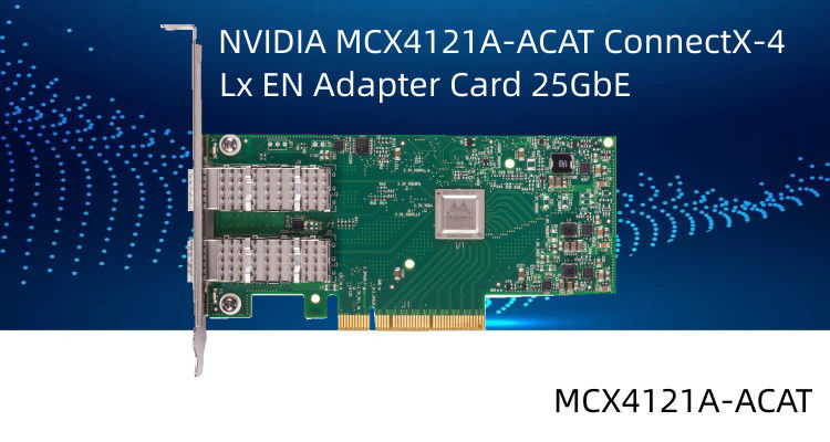 Mellanox ConnectX-4 Lx EN 25GbE Dual Port SFP28 PCIe3.0 X8 Network Interface Card MCX4121A-ACAT