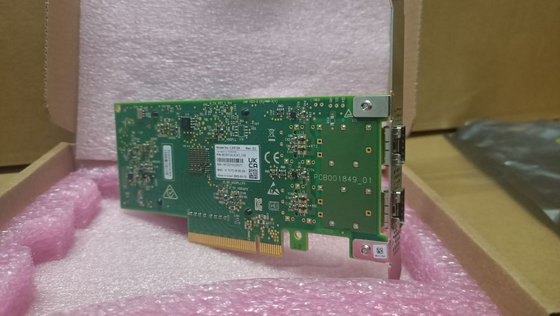 MCX512A-ACAT Mellanox Connectx 5 Dual Port 10 25gbe Sfp28 EN Adapter Card PCIe 3.0 X8