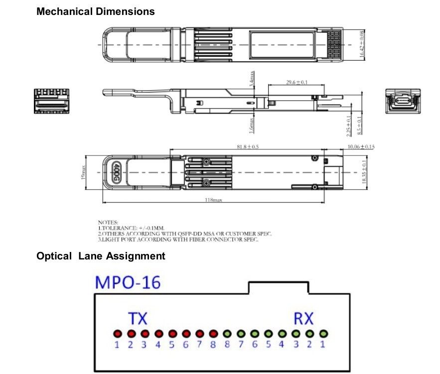 Monitoring Features Temperature and Module Supply Monitoring for 400G QSFP-DD Optical Transceiver in Data Centers HPC