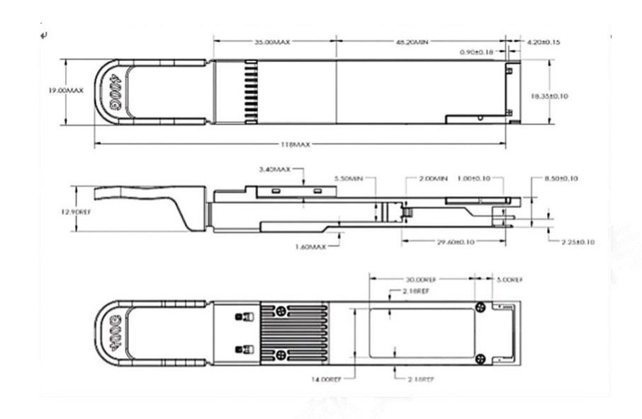 Ethernet Network Connection Solution 400G QSFP112 DR4 Optical Transceiver for Single-Mode Fiber Transmission up to 500m