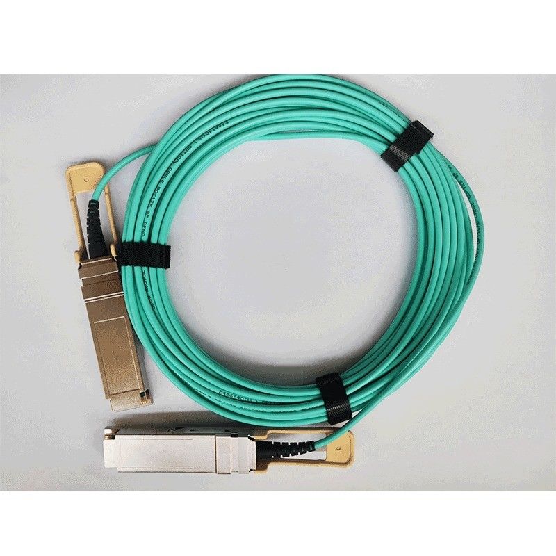 200G QSFP56 Active Optical Cable 26.56GBaud Speed Data Transmission Compatible with OM3/OM4 Connector Type QSFP56 Connector