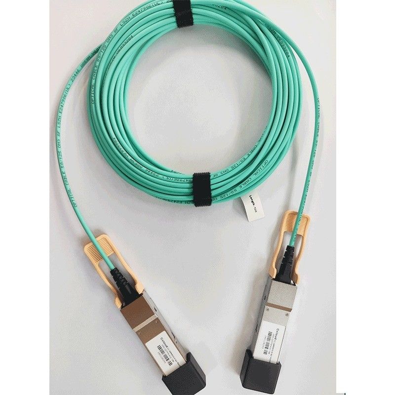200G QSFP56 Active Optical Cable 26.56GBaud Speed Data Transmission Compatible with OM3/OM4 Connector Type QSFP56 Connector