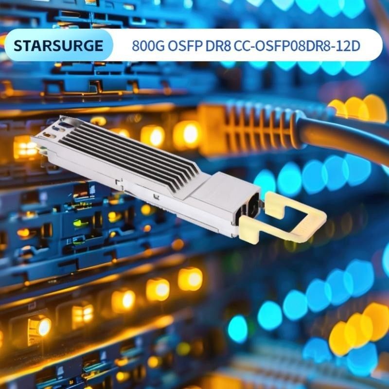 Computing Interconnect 800Gbps OSFP Optical Transceiver with Hotpluggable Dual MTP8APC Connector and High Data Rate