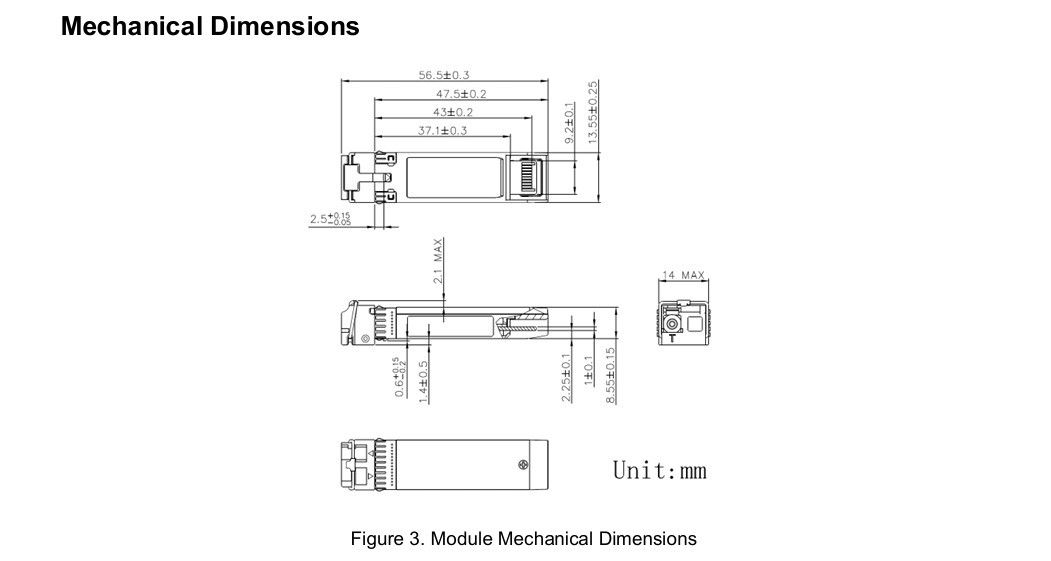 Single 3.3V±5% Power Source 25G SFP28 10km Fiber Optical Transceiver Speed Communications Equipment with 1 and Single Mode