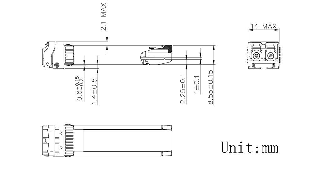10km Single Mode Fiber 10G SFP Transceiver Module for Data Center Communication Network Hot Pluggable Compliance SFF-8431
