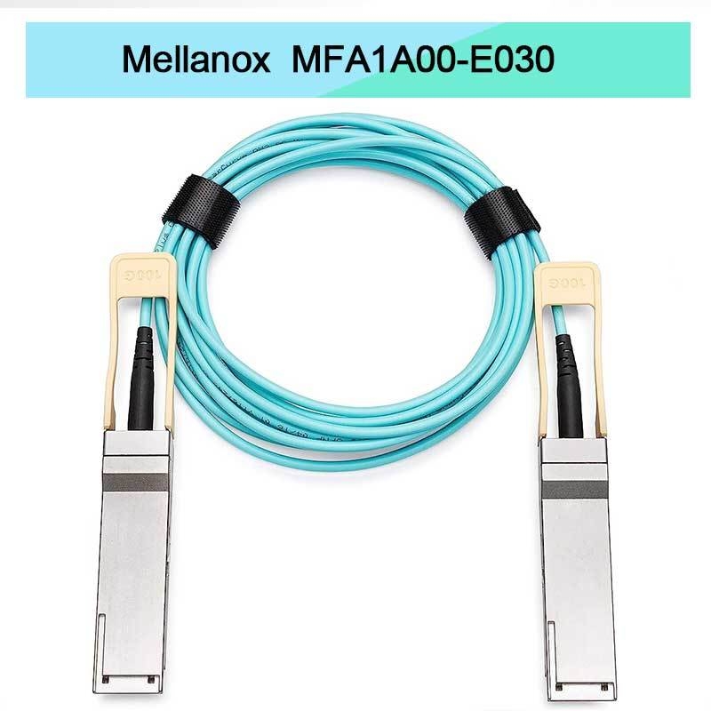 VCSEL Based QSFP Mellanox AOC Cable MFA1A00-E030 IB EDR Up To 100Gb/S