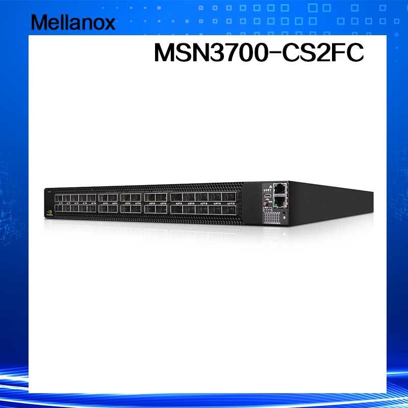 Cumulus Linux 2 AC PSUs Mellanox Network Switch MSN3700 - CS2FC 100GbE 1U 32 QSFP28 Ports
