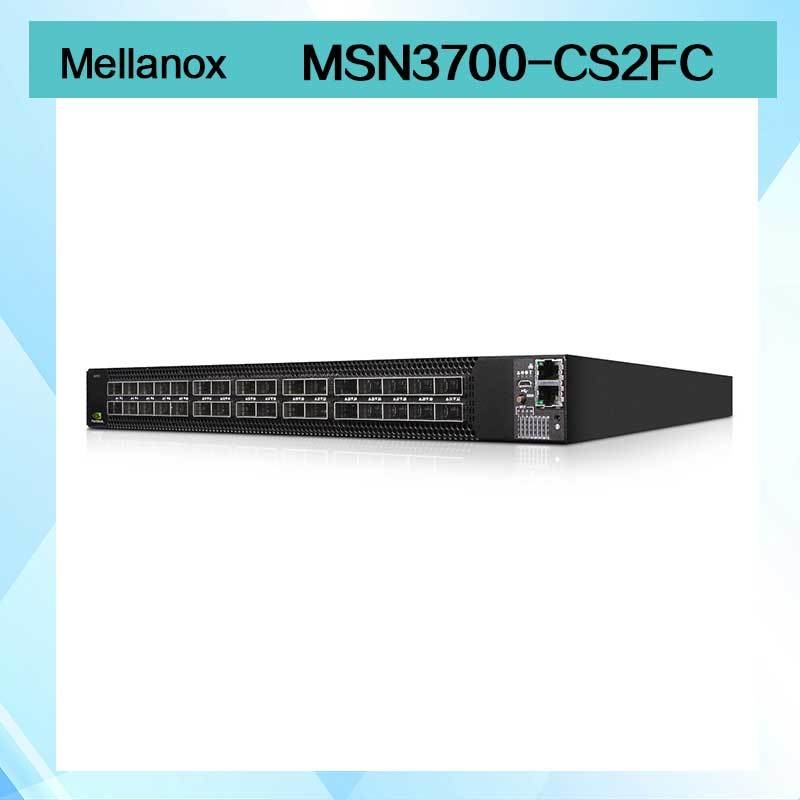Cumulus Linux 2 AC PSUs Mellanox Network Switch MSN3700 - CS2FC 100GbE 1U 32 QSFP28 Ports