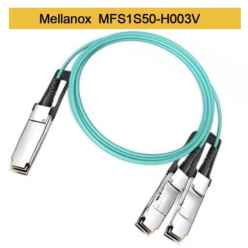 MFS1S50-H003V Aoc Cable 200GbE To 2x100GbE QSFP56 To 2xQSFP56 MMF Mellanox AOC cable