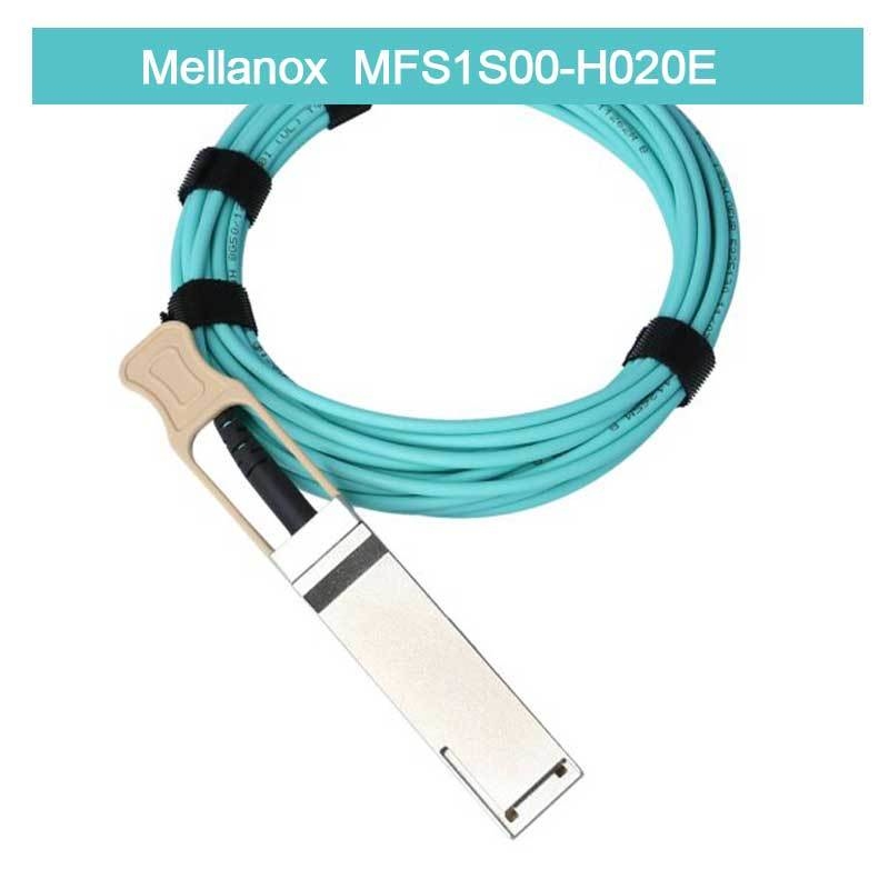 Low Latency Mellanox AOC cable MFS1S00-H020E  Splitter Cable Ethernet 200GbE To 2x100GbE 20m