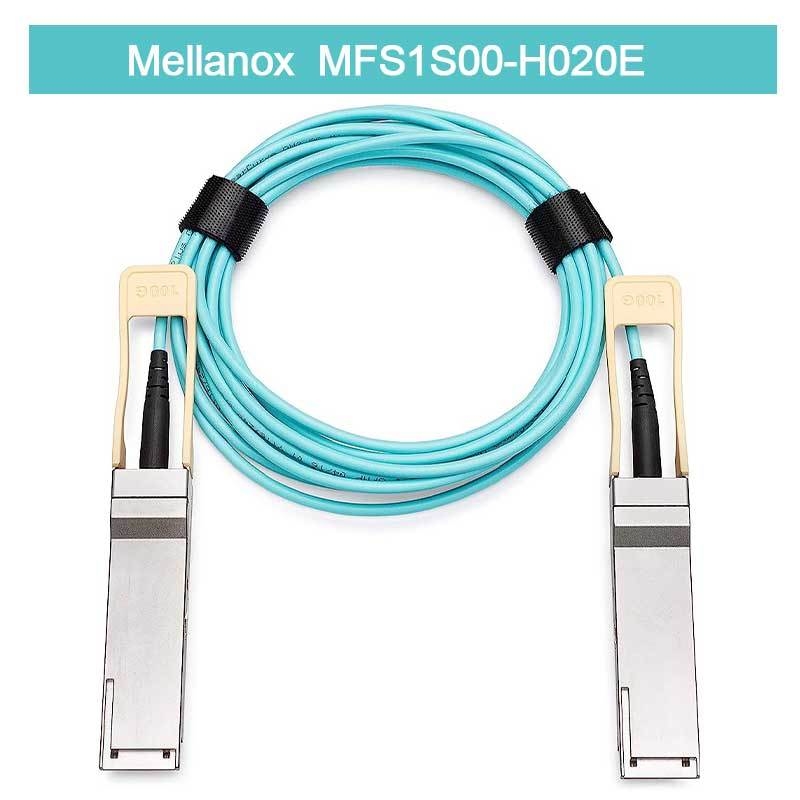 Low Latency Mellanox AOC cable MFS1S00-H020E  Splitter Cable Ethernet 200GbE To 2x100GbE 20m