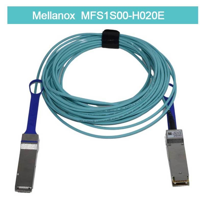 Low Latency Mellanox AOC cable MFS1S00-H020E  Splitter Cable Ethernet 200GbE To 2x100GbE 20m