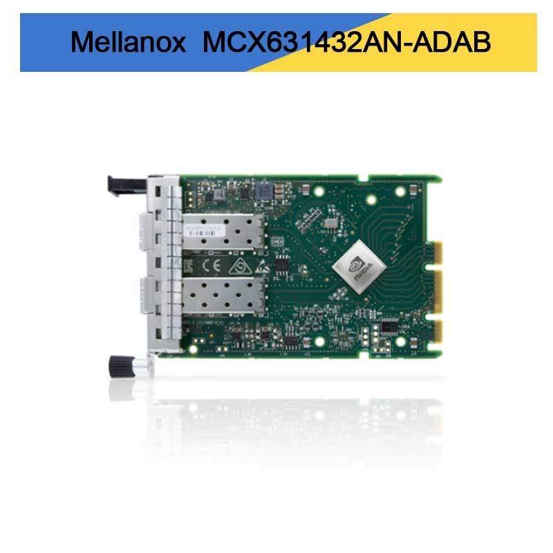 Nvidia MCX631432an-Adab Connectx-6 Lx En Adapter Card, 25gbe Ocp3.0, with Host Management, Dual-Port SFP28, Pcie 4.0 X8, No Crypto, Thumbscrew (Pull Tab) Bracke