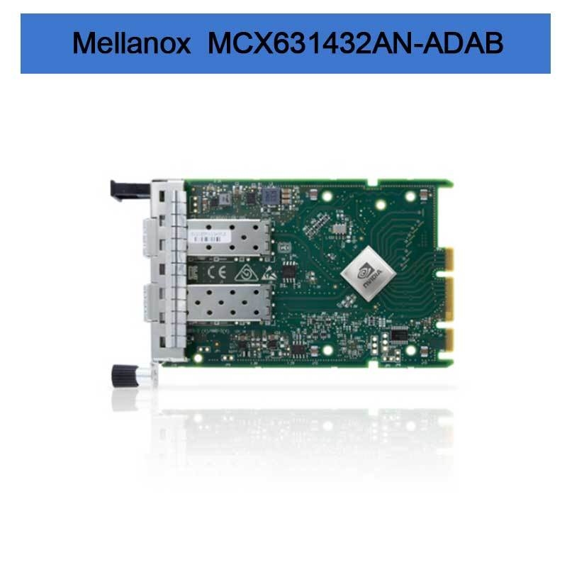 Nvidia MCX631432an-Adab Connectx-6 Lx En Adapter Card, 25gbe Ocp3.0, with Host Management, Dual-Port SFP28, Pcie 4.0 X8, No Crypto, Thumbscrew (Pull Tab) Bracke