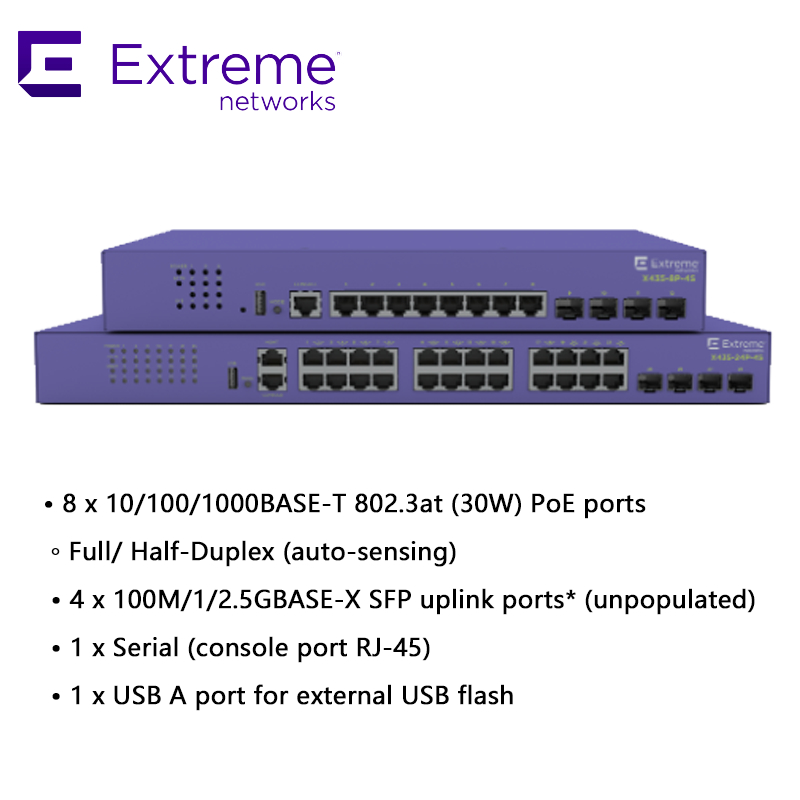 Mellanox Network Switch High-Performance Extreme X435-8p-4s Network Switch for Fast Connectivity