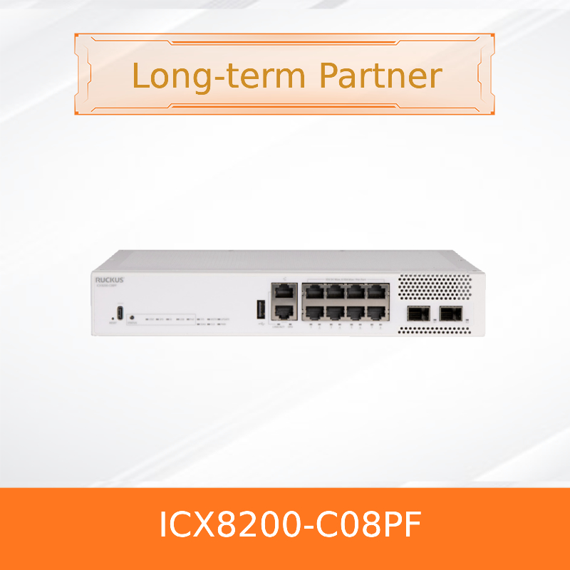 RUCKUS ICX 8200-C08PF Compact Stackable PoE+ Switch