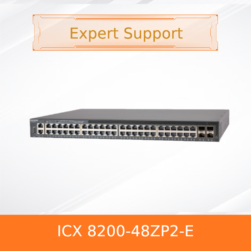 RUCKUS ICX 8200-48ZP2-E High-Density Multigigabit PoE++ Stackable Switch
