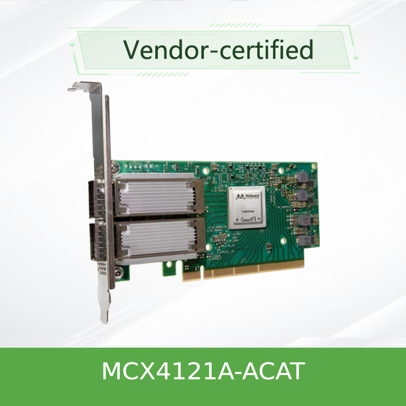 Mellanox ConnectX-4 Lx EN MCX4121A-ACAT Dual-Port 25GbE SFP28 Network Interface Card with RDMA and RoCE Support