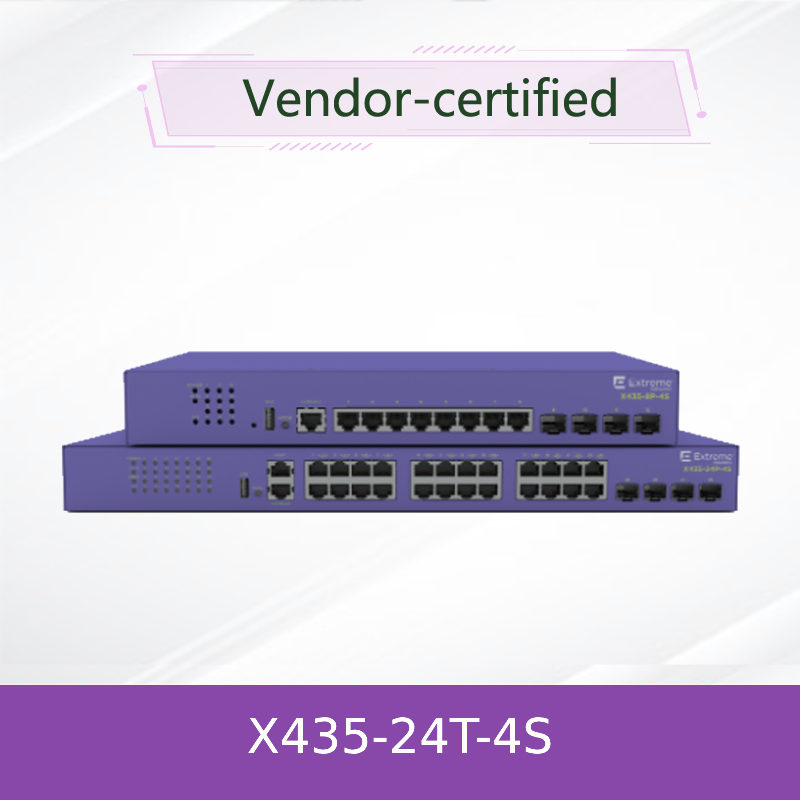 Extreme Networks X435-24T-4S 24-Port Gigabit Ethernet Switch with 4 SFP Uplinks