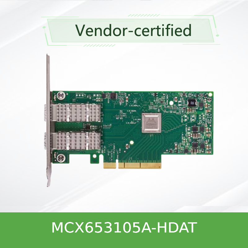 NVIDIA MCX653105A-HDAT ConnectX-6 200Gb/s InfiniBand Adapter Card – Single-Port QSFP56, PCIe Gen 4.0 x16, Low-Profile