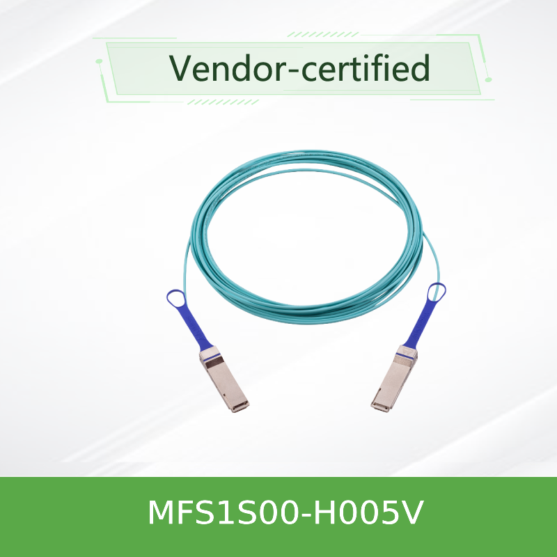 NVIDIA MFS1S00-H005V – 5m 200G QSFP56 AOC for InfiniBand HDR & 200GbE