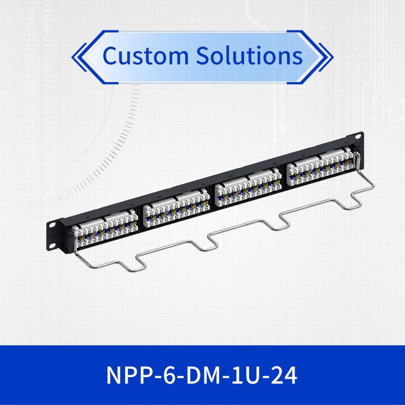 Category 6 24 Port Patch Panel 1U Rack-Mountable